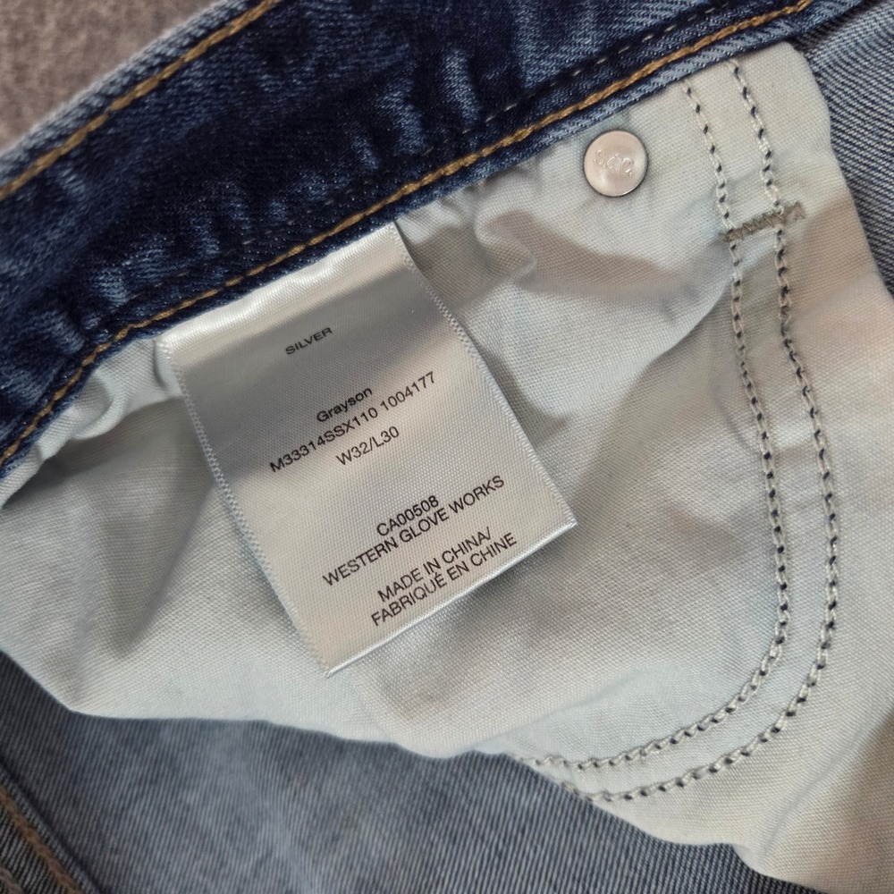 Silver Jeans Grayson Straight Leg Men's 32x30 Light Wash Stretch Denim Jeans - Picture 2 of 8